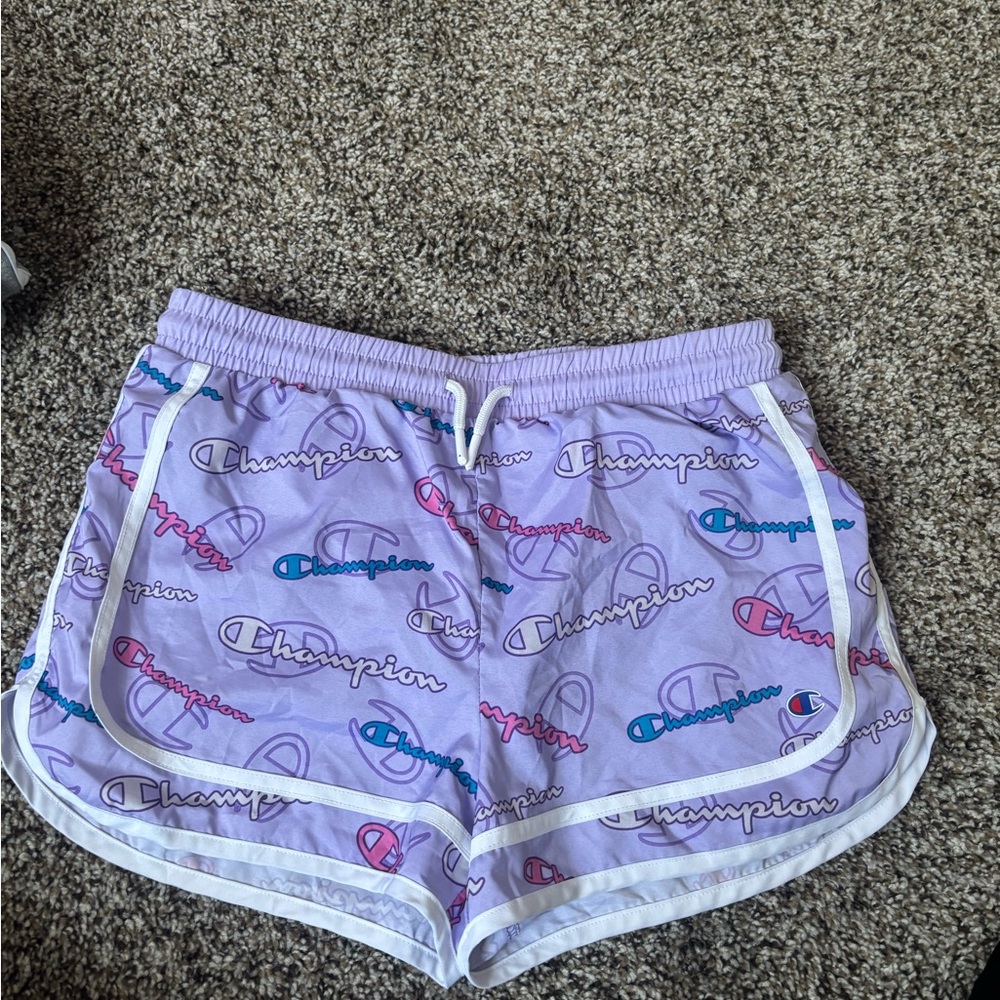 Champion Women's Logo Print Athletic Shorts - Lavender